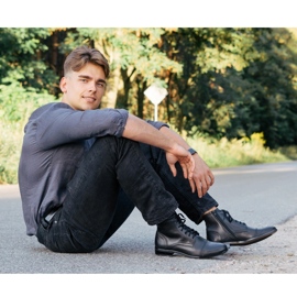 KENT Sztyblety zimowe 287D Czarne 2