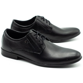 KOMODO Wizytowe buty męskie 850 czarny mat czarne 2
