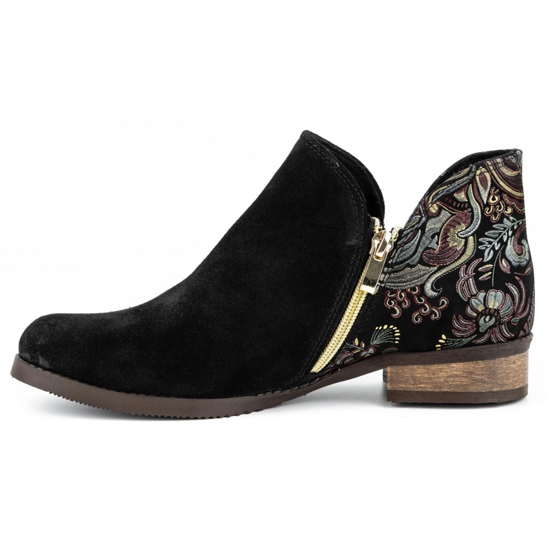 Olivier Wygodne botki damskie Silvia czarne 1