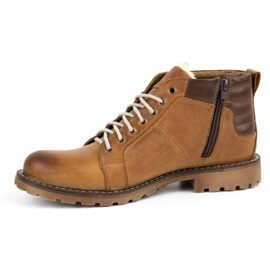 Mario Pala Buty męskie zimowe 865MP rude pomarańczowe 1