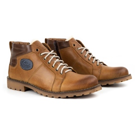 Mario Pala Buty męskie zimowe 865MP rude pomarańczowe 3