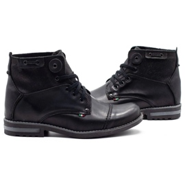 KOMODO Buty męskie zimowe 812K czarne 5
