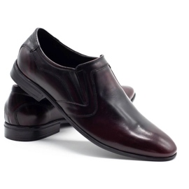 Lukas Buty męskie wizytowe wsuwane 284 wiśnia czerwone 4