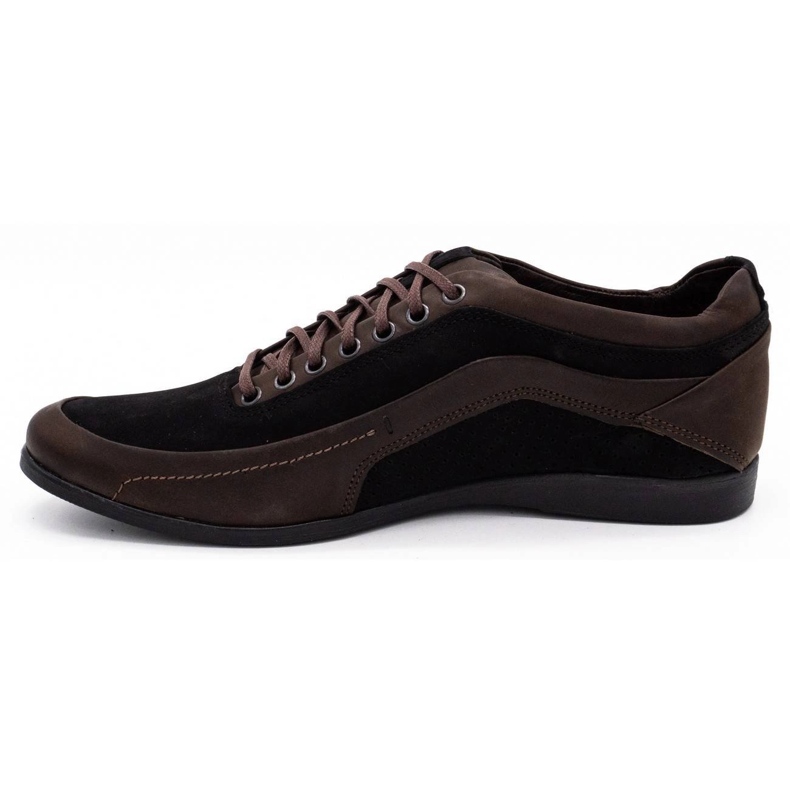 Polbut Buty męskie casual 2101P brąz brązowe 1