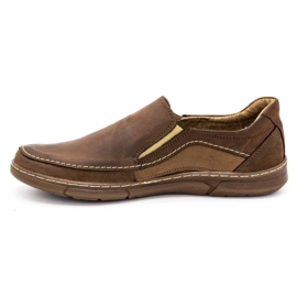 Olivier Buty męskie slip-on 283GT brązowe 2