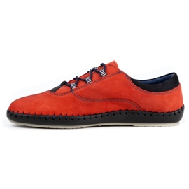 Olivier Buty męskie casual 312K czerwony nubuk czerwone 1