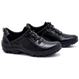 Olivier Buty męskie trekkingowe 7109 czarny lico czarne 2