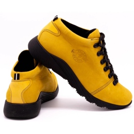 ButBal Damskie buty trekkingowe 674BB musztarda żółte 4