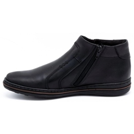 Polbut Buty męskie zimowe skórzane 381F czarne 1