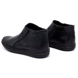 Polbut Buty męskie zimowe skórzane 381F czarne 7