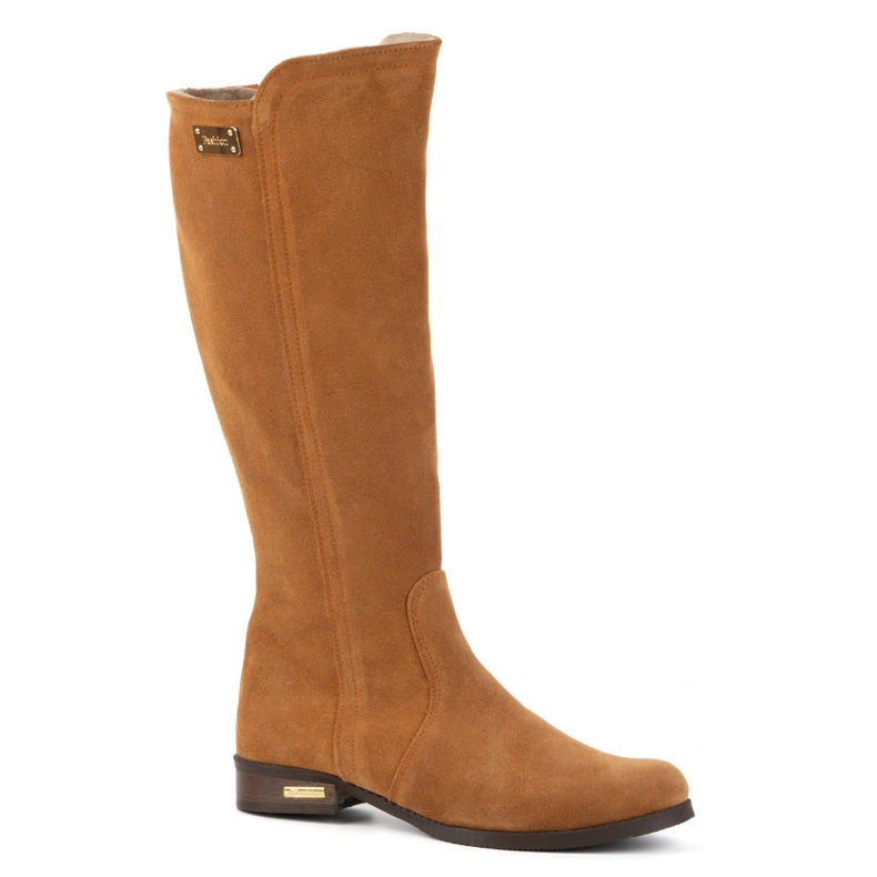 Olivier Modne kozaki ocieplane Klara rude pomarańczowe 1