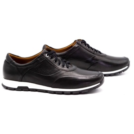 Olivier Buty męskie skórzane casual 902KNT czarne 3