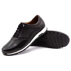 Olivier Buty męskie skórzane casual 902KNT czarne 4
