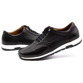 Olivier Buty męskie skórzane casual 902KNT czarne 7