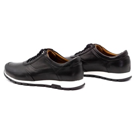 Olivier Buty męskie skórzane casual 902KNT czarne 8