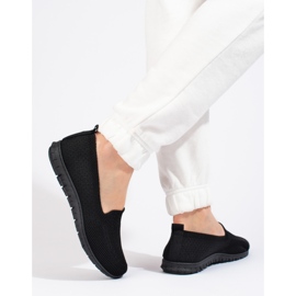 W. Potocki Damskie slip on tekstylne Potocki czarne 2