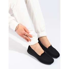 W. Potocki Damskie slip on tekstylne Potocki czarne 1