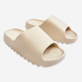 PS1 Modne Klapki Na Platformie Jasnobeżowe Estella beżowy 1