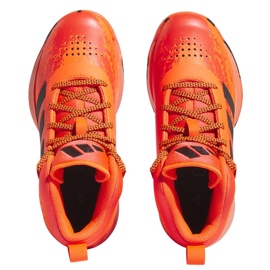 Buty do koszykówki adidas Cross Em Up 5 K Wide Jr HQ8494 pomarańcze i czerwienie pomarańczowe 3