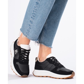 W. Potocki Sneakersy na grubej podeszwie Potocki czarne 1