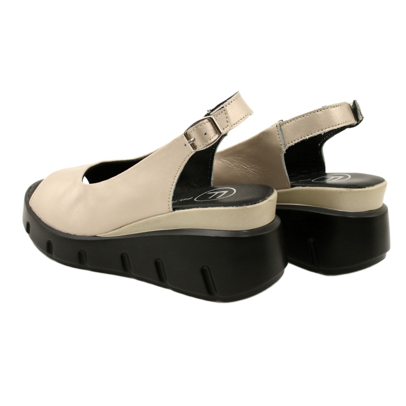 Sandały Na Koturnie Złote Filippo DS3595/23 GO złoty 5