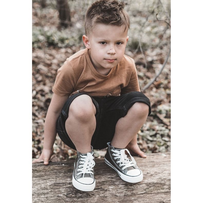 Dziecięce wysokie trampki zielone-khaki 2