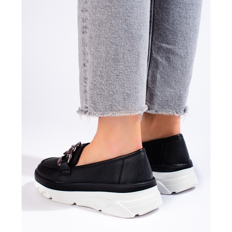 Mokasyny Czarne półbuty Vinceza 1