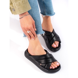 Klapki Na Platformie LA.FI czarne 1