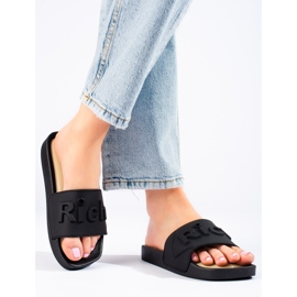 W. Potocki Czarne klapki damskie Potocki 1