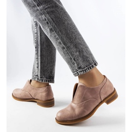 Beżowe półbuty LS5379 Taupe beżowy 1