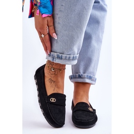 Wsuwane Zamszowe Mokasyny Czarne Castelo 1