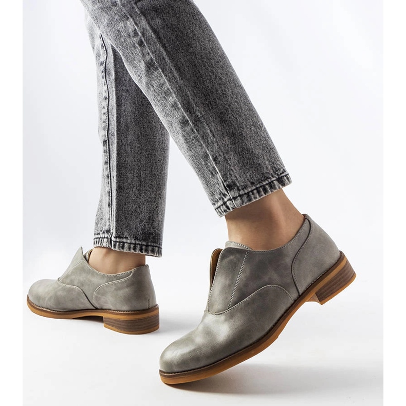 Szare półbuty LS5379 1