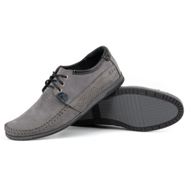 KOMODO Buty Męskie mokasyny 875 szare 3