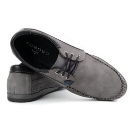 KOMODO Buty Męskie mokasyny 875 szare 4
