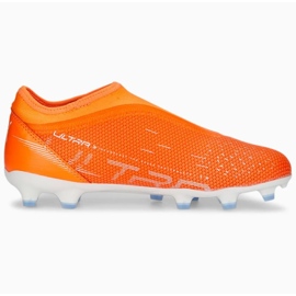 Buty piłkarskie Puma Ultra Match Ll FG/AG Jr 107229 01 pomarańczowe pomarańcze i czerwienie 1
