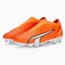 Buty piłkarskie Puma Ultra Match Ll FG/AG Jr 107229 01 pomarańczowe pomarańcze i czerwienie 2