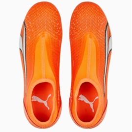 Buty piłkarskie Puma Ultra Match Ll FG/AG Jr 107229 01 pomarańczowe pomarańcze i czerwienie 3