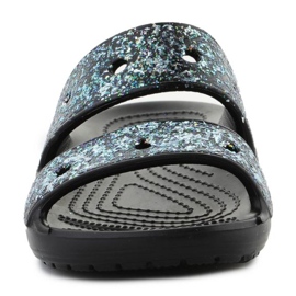 Klapki Crocs Classic Glitter Sandal 207788-0C4 czarne 1