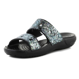 Klapki Crocs Classic Glitter Sandal 207788-0C4 czarne 2