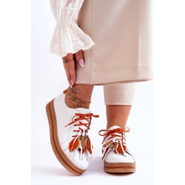 Skórzane Półbuty Maciejka 04550-11 Białe 1