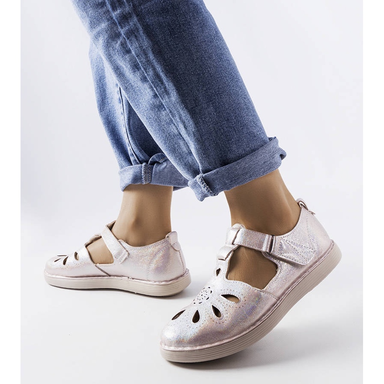 Beżowe półbuty LS5379 Taupe beżowy 1