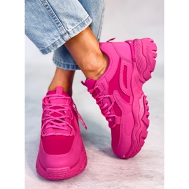 Sneakersy damskie Bains Fuksja różowe 1