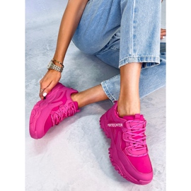 Sneakersy damskie Bains Fuksja różowe 2