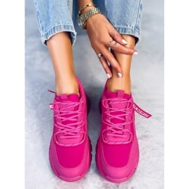 Sneakersy damskie Bains Fuksja różowe 5