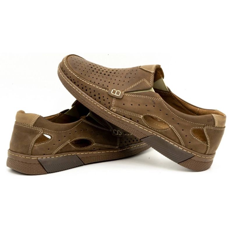 Olivier Buty męskie mokasyny skórzane 937MP brązowe 4