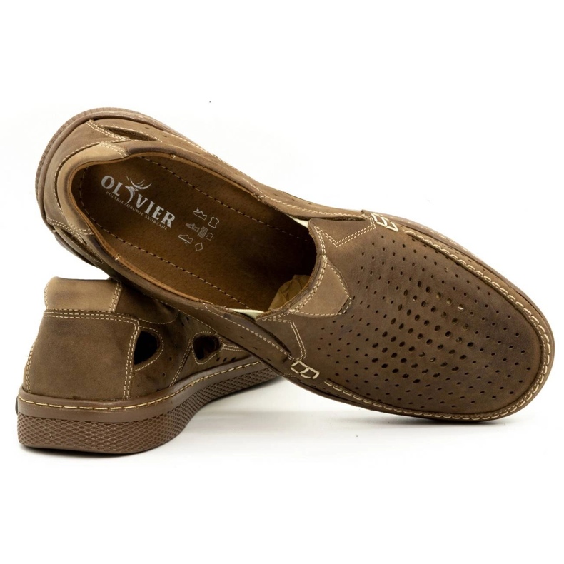 Olivier Buty męskie mokasyny skórzane 937MP brązowe 3