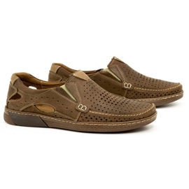 Olivier Buty męskie mokasyny skórzane 937MP brązowe 2