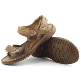 Polbut Sandały SA04 brązowe 2