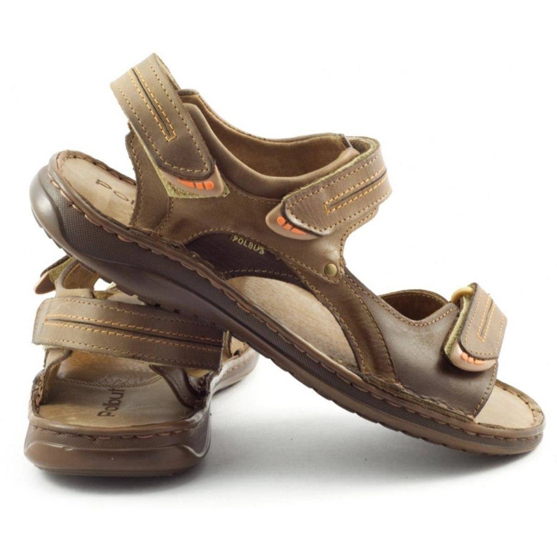 Polbut Sandały SA04 brązowe 1