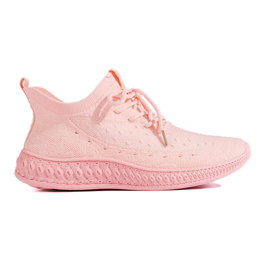 Różowe Tekstylne Sneakersy